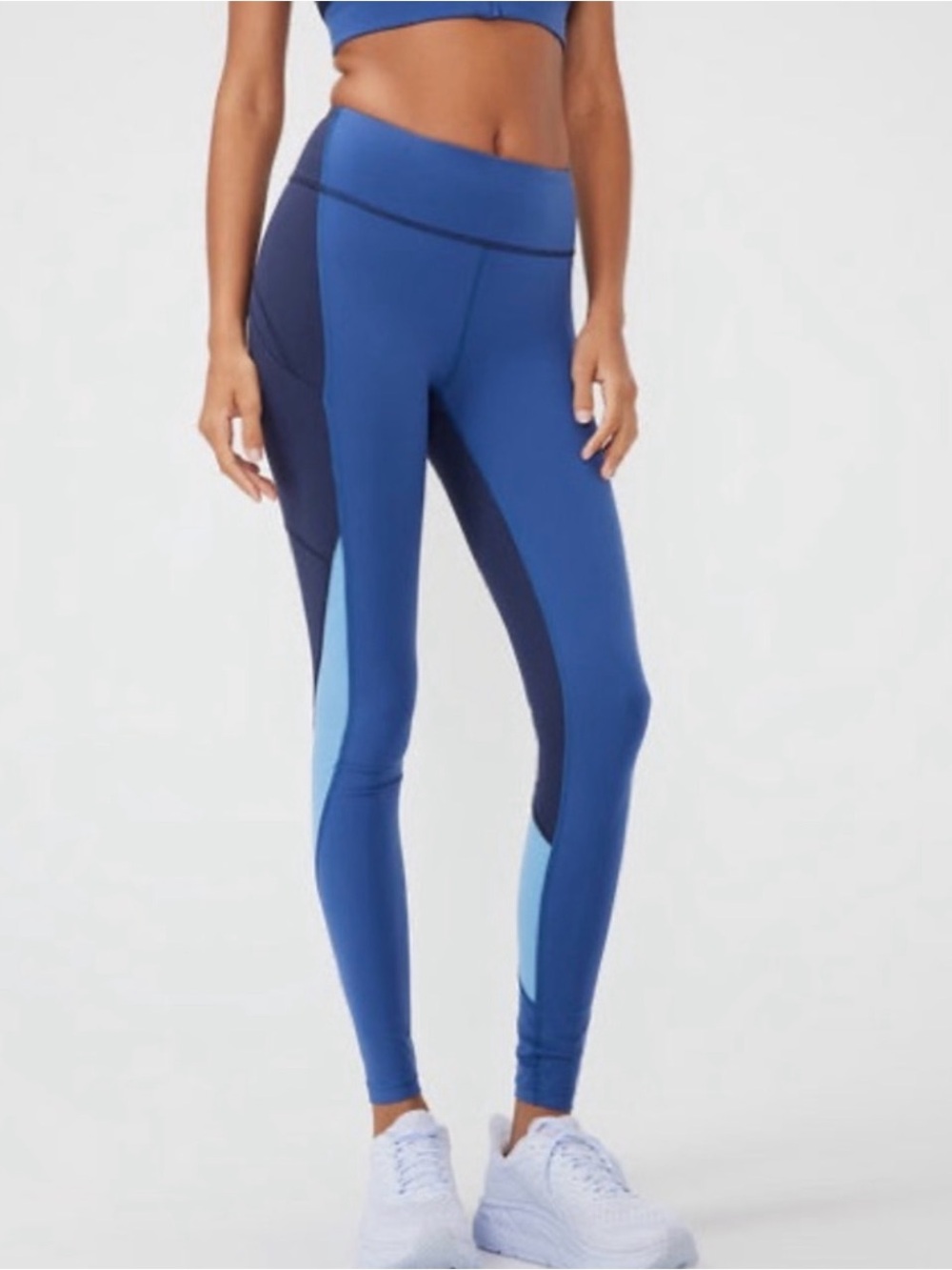 Outdoor Voices Blue Colorblock Leggings Workout Pants Activewear Womens XS